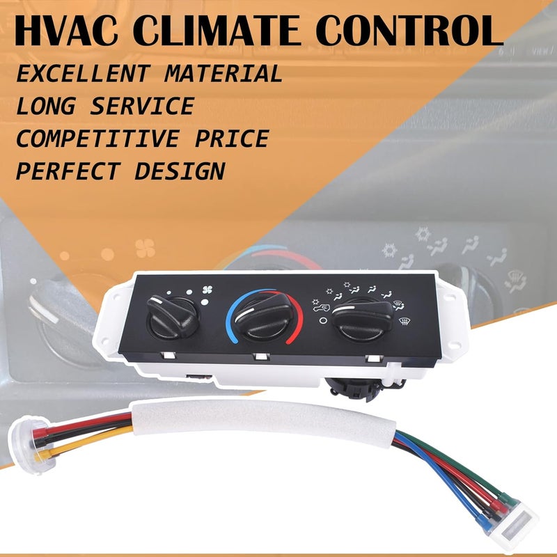 Bicos HS-373 55037473AB HVAC Climate Control Panel with Blower Motor Switch Fits for Wrangler TJ 1999-2004 Replaces HS373 Heater Control Switch - Image 4